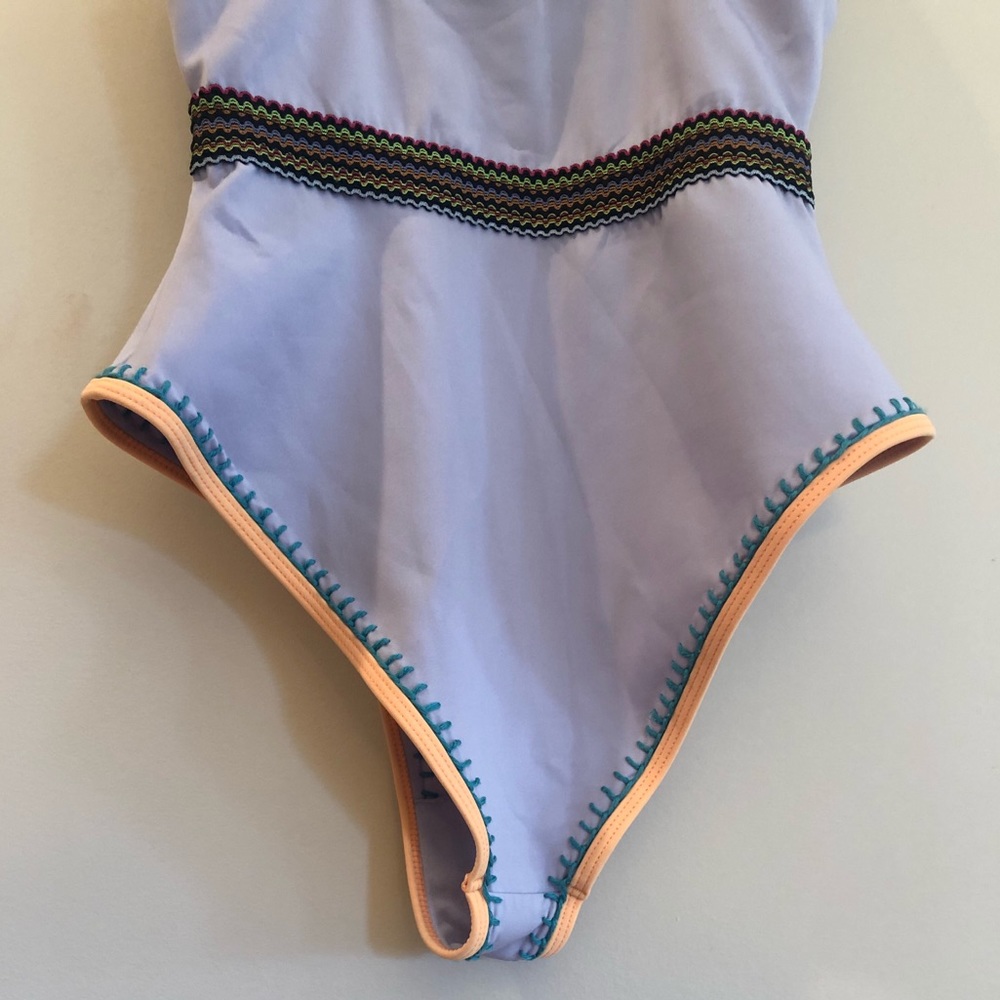 ASOS River Island Lilac Stitch Detail Swimsuit - Picture 12 of 12